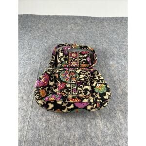 Vera Bradley Suzani Pocketbook Bag Quilted Cotton Pocket Black,multicolor Floral